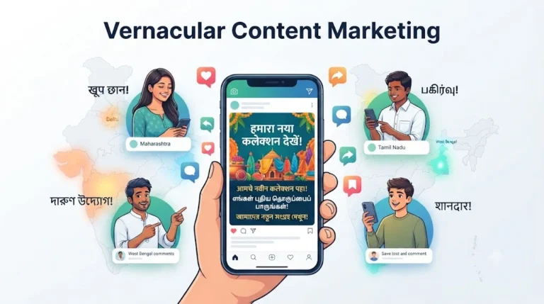 Vernacular content marketing with regional language social media posts in India